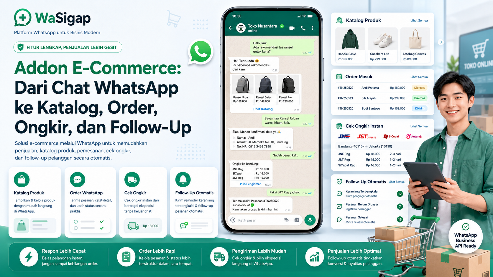 Integrasi WhatsApp bot WaSigap